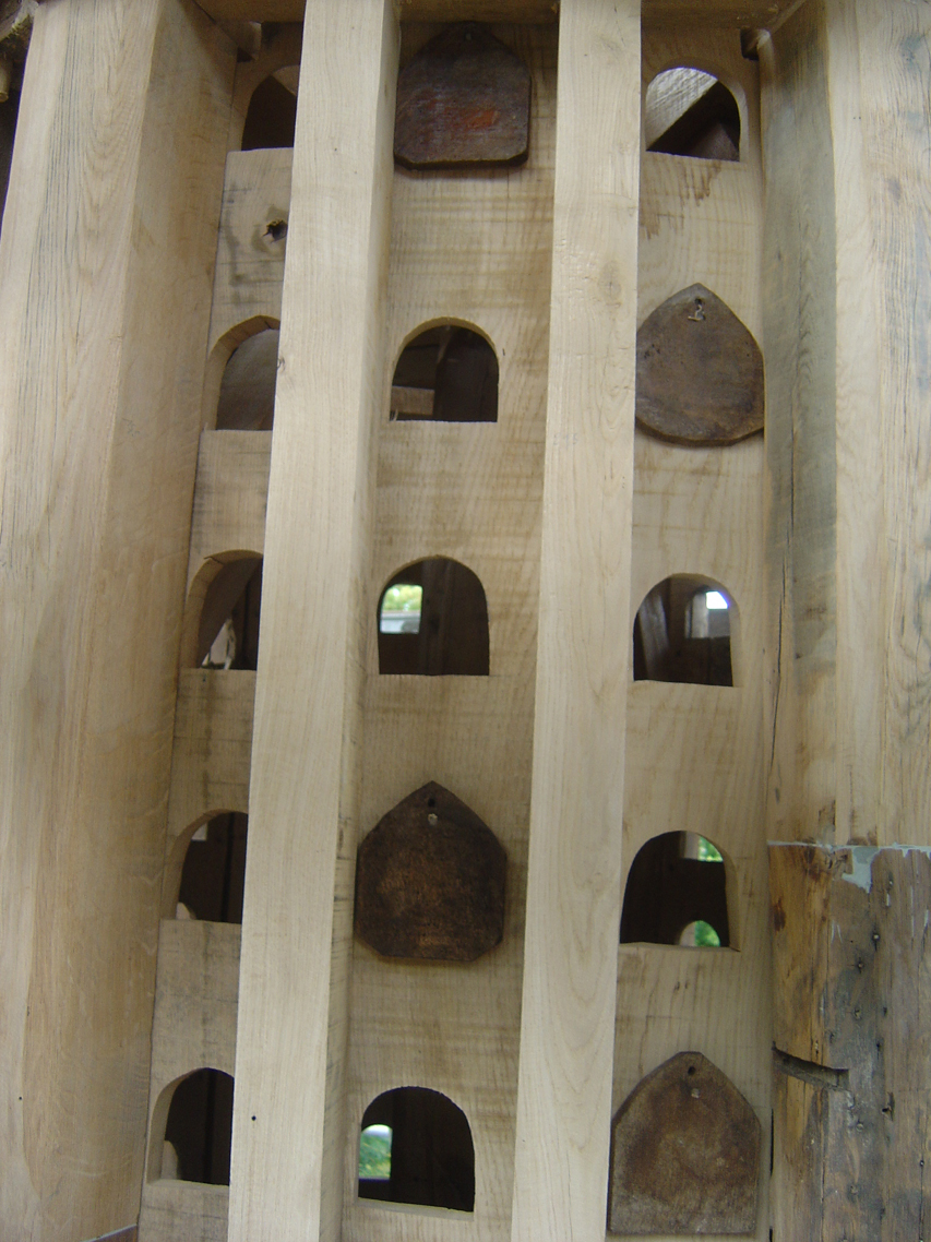 rénovation des boulins du colombier de l'abbaye de Floreffe vus de l'extrieur